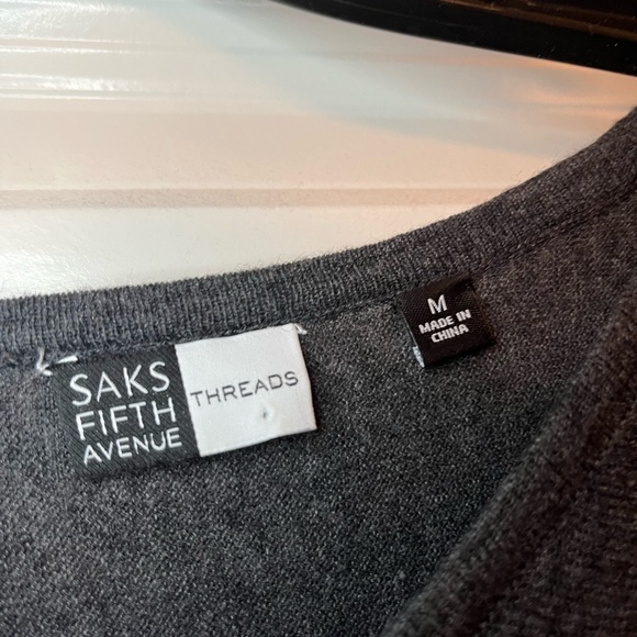 Charcoal Grey V-neck Sweater | Women's Medium - Picture 3 of 5